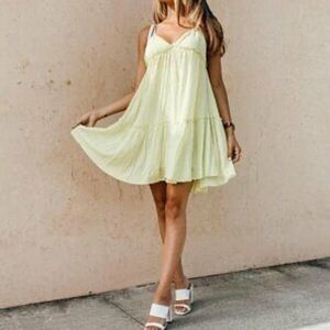 Wild Fable - Sleeveless Neon Yellow Swing Dress